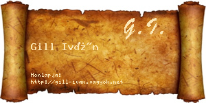 Gill Iván névjegykártya